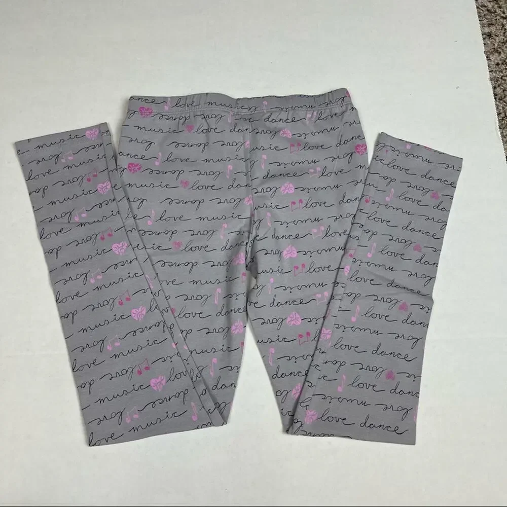 Gymboree Music Love Dance Leggings Gray Size M
